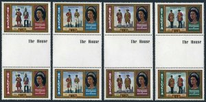 St Lucia 438-441 gutter,MNH.Michel 436-439.Coronation,25,1978.QE II,Uniforms.