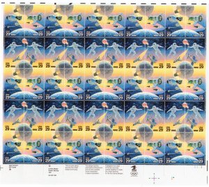 Scott #2634a (2631-2634) Space Accomplishments Sheet of 50 Stamps with flaw BMSF