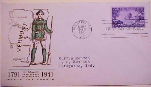 USA FDC VERMONT 1941