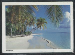 MALDIVE ISLANDS  (P2209B) 1992 BIRD STAMP ON PPC TO SWITZERLAND