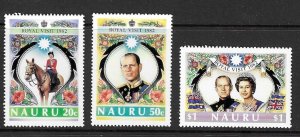 NAURU SG272/4 1982 ROYAL VISIT  MNH