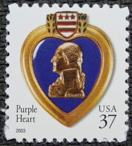 US #3784A MNH Single, Purple Heart, SCV $.75