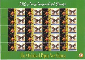 PAPUA NEW GUINEA 2007 Orchids Flowers Wildlife 18 Sheets MNH (PAP225