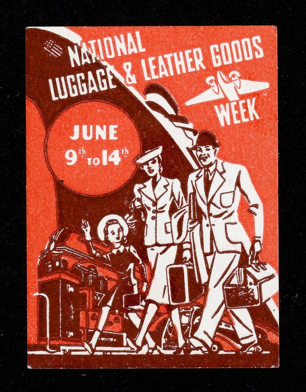 POSTER STAMP NATIONAL LUGGAGE AND LEATHER GOODS WEEK JUNE 9TH - 14TH MH WITH GUM