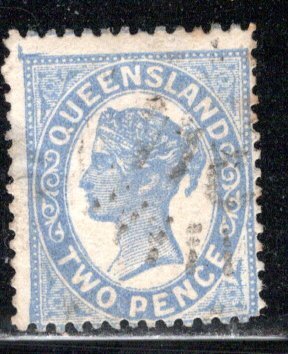 Australia Queensland Scott 114, used, perf 13