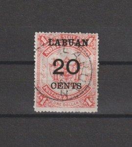 NORTH BORNEO/LABUAN 1896 SG 77 USED Cat £14