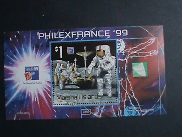 ​MARSHALL ISLAND-1999 SC#709 PHILEXFRANCE'99- FIRST MAN ON THE MOON MNH S/S VF