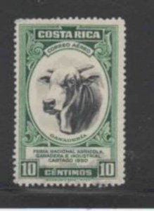 COSTA RICA #C201 1960 10c BULL MINT VF LH O.G