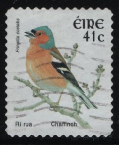 Ireland 2002 used Sc 1395 41c Chaffinch Perf 11 x 11.25 - Coils - Birds