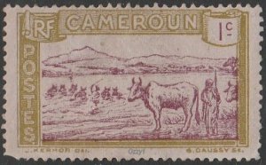 Cameroun 1925 Sc#170 1c Cattle Crossing Sanaga River USED-F-VF-NH.