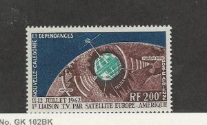 New Caledonia, Postage Stamp, #C33 Mint NH, 1962 Space Satellite