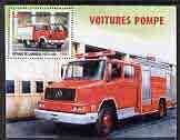 CAMBODIA  - 2000 - Fire Engines - Perf Min Sheet - Mint Never Hinged