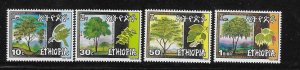 Ethiopia 1986 Indigenous Trees Sc 1140-1143 MNH A3826