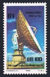 Mexico C371 3 stamps, MNH. Ground Station for communications by satellite, 1969.