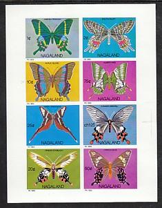 Nagaland Butterflies Imperf Souvenir Sheet B MNH VF