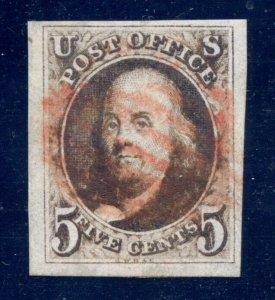 US SCOTT #1a USED-XF W/ PF CERT BEAUTY (4/18/24 GP)