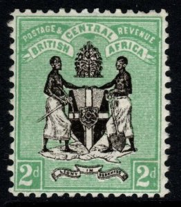 NYASALAND SG22 1895 2d BLACK & GREEN MTD MINT