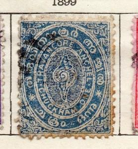 Travancore 1889-1901 Early Issue Fine Used 1ch. 191253