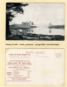 GB Wales LNWR RAILWAY Cards{2} Chester-Holyhead ADVERT OVERPRINT Official RL137 