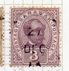 Sarawak Charles Brooke Issue 1899 Fine Used 3c.