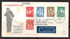 1961 Netherlands FDC Semi-Postal - Cultural Set B358 - B362  Airmail to Canada