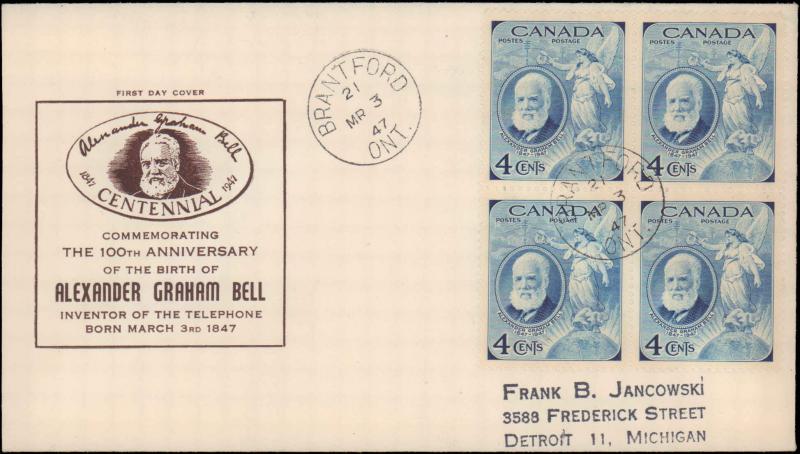 Canada, Worldwide First Day Cover, Telephone and Telegraph