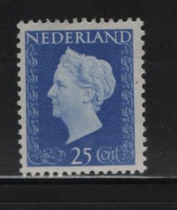 Netherlands 294, Hinge Remnant, 1947-48 Queen Wilhelmina