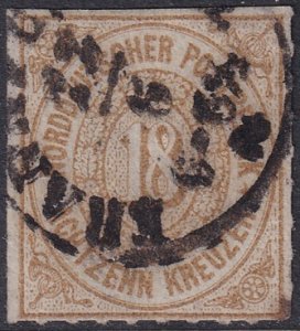 North German Confederation 1868 Sc 11 used Frankfurt cancel