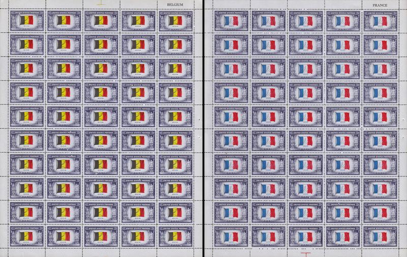 United States Scott 909-921 Full Sheets (1943-44) Mint NH VF K