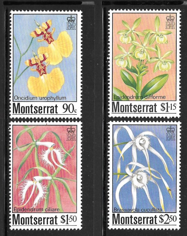 Montserrat 554-557: Orchids, MH, VF