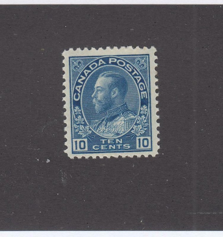 CANADA # 119  VF-MLH  10cts 1922 KING GEORGE V ADMIRAL ISSUE /BLUE  CAT VAL $80