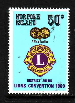 Norfolk Is.-Sc#254-Unused NH set-Lions Convention-1980-