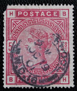 Great Britain #108 (SG 180) Used UL Corner Fault