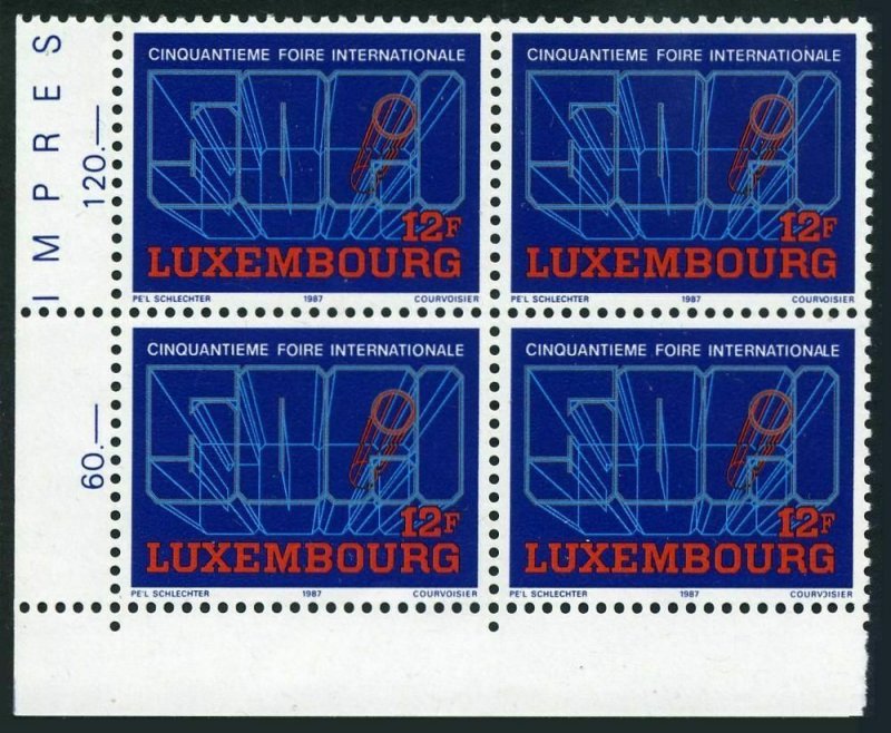 Luxembourg 768 block/4,MNH.Mi 1172. International Fair,50th Ann.1987.