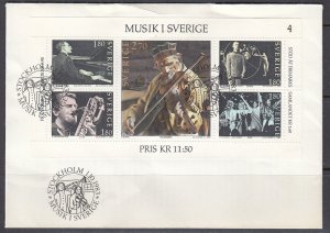 Sweden Scott 1473 FDC - Swedish Music