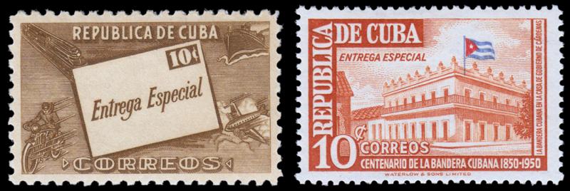 Cuba Scott E12 , E13 (1945, 1951) Unused H VF