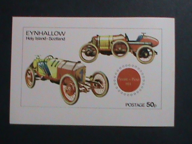 EYNHALLOW-SCOTLAND 1972 PICCARD-PICTET-1914 CLASSIC CARS -IMPERF :MNH S/S -VF