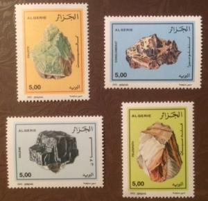 Algeria 2002 Mineral Stone Mining Geology Rock Nature Resource Stamps Sc 1251-54