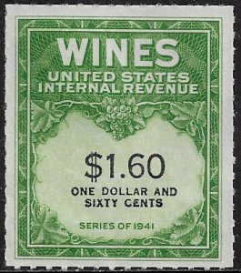 United States #RE149 MNH Wine Stamp