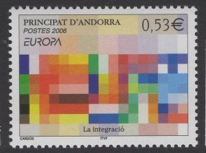 ANDORRA SGF667 2006 EUROPA INTEGRATION MNH