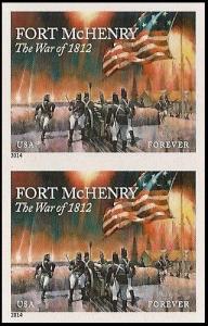 US 4921a War 1812 Fort McHenry imperf NDC vert pair MNH 2014