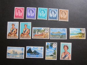 St Lucia 1964 Sc 182-195 set MH