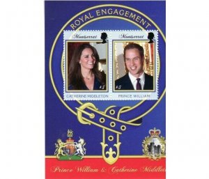 Montserrat - Royal Engagement - 2 Stamp Sheet MOT1104S