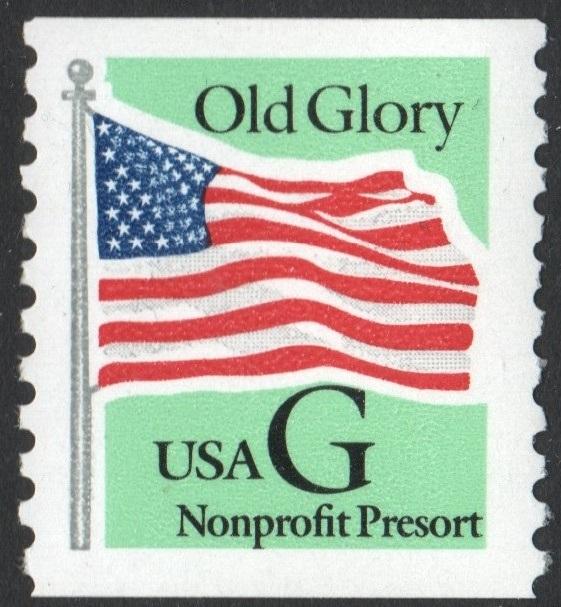 SC#2893 (5¢) G Nonprofit Presort Rate Old Glory Coil Single (1995) MNH