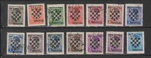 Croatia # 9-22, Shield Overprints, Mint & Used, 1/3 Cat.