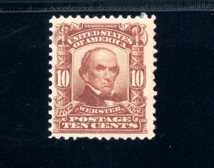 USAstamps Unused FVF US Serie of 1902 Webster Scott 307 NG 