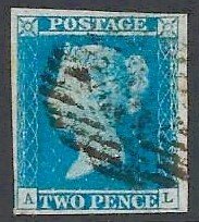 Great Britain #4 Scotts CV $90 - Beautiful Stamp!!
