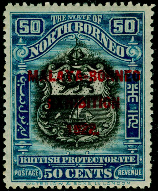 NORTH BORNEO SG275, 50c steel-blue, LH MINT. Cat £19.