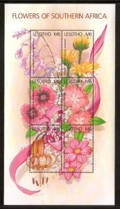 Lesotho 2001 - Flowers - Sheet of 6 Stamps - Scott #1322 - MNH