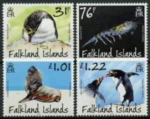 Falkland Islands Birds Stamps 2018 MNH Macaroni Penguins Predators & Prey 4v Set